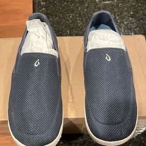 OluKai Mens Nohea Pae Blue Loafers Size 10.5